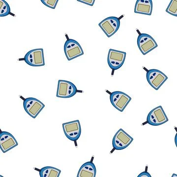 Pattern test blood glucometer cartoon vector イラスト素材