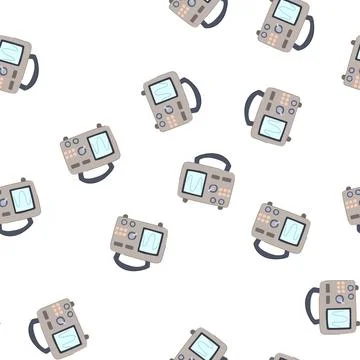 Pattern testing oscillograph cartoon vector イラスト素材