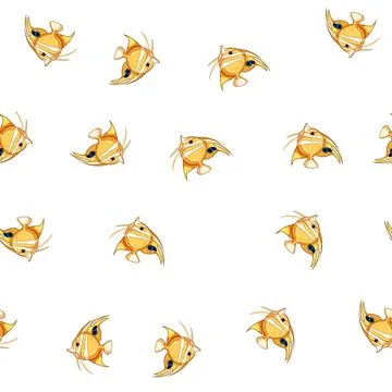 Pattern tetra decorative fish cartoon vector Stock Illustration