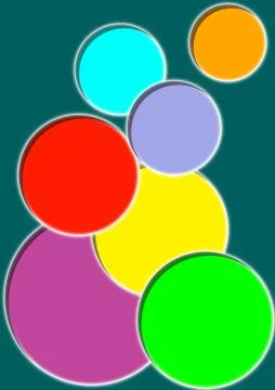 Pattern for text circles in different colors. Stock Illustration