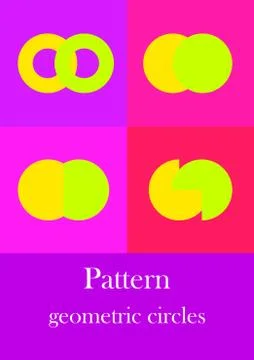 Pattern for text geometric shapes circles on a lilac background. Stock Illustration