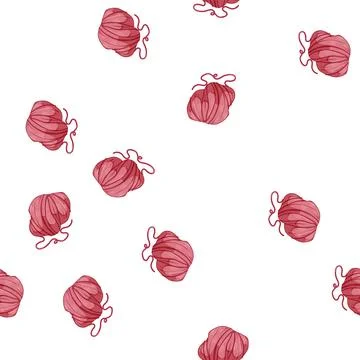Pattern textile ball yarn cartoon vector Illustrazione stock