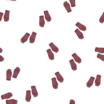 Pattern textile mittens gloves winter cartoon vector イラスト素材
