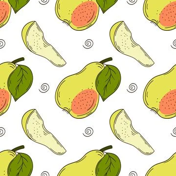 Pattern for textile or kitchen in hand draw style. Seamless pattern Stock Illustration