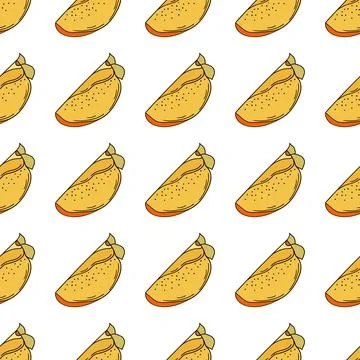 Pattern for textile or kitchen in hand draw style. Seamless pattern Stock Illustration