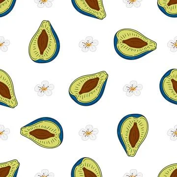 Pattern for textile or kitchen in hand draw style. Seamless pattern Stock Illustration