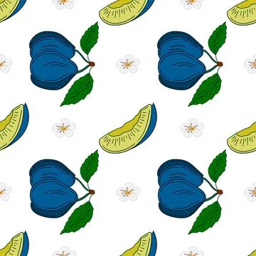 Pattern for textile or kitchen in hand draw style. Seamless pattern Stock Illustration