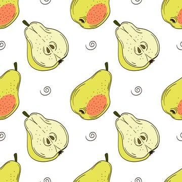 Pattern for textile or kitchen in hand draw style. Seamless pattern Illustrazione stock