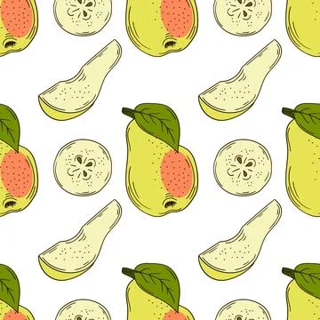 Pattern for textile or kitchen in hand draw style. Seamless pattern Stock Illustration