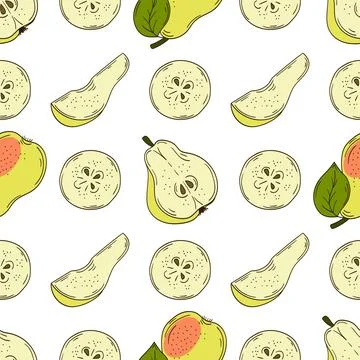 Pattern for textile or kitchen in hand draw style. Seamless pattern Stock Illustration