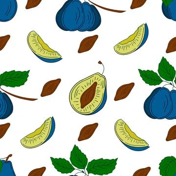 Pattern for textile or kitchen in hand draw style. Seamless pattern Stock Illustration