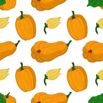 Pattern for textile or kitchen in hand draw style. Seamless pattern Stock Illustration