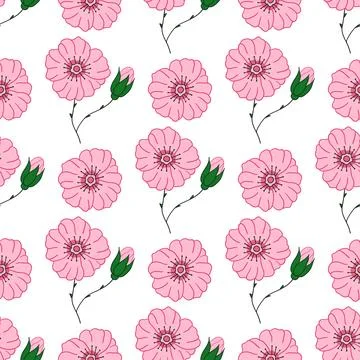 Pattern for textile or kitchen in hand draw style. Seamless pattern Stock Illustration