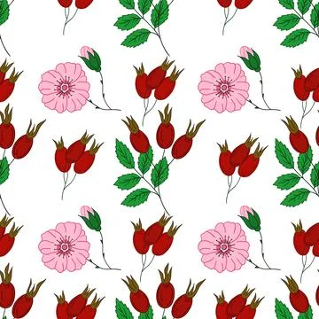 Pattern for textile or kitchen in hand draw style. Seamless pattern Stock Illustration