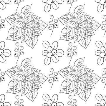 Pattern for textile or kitchen in hand draw style. Monochrome pattern Stock Illustration