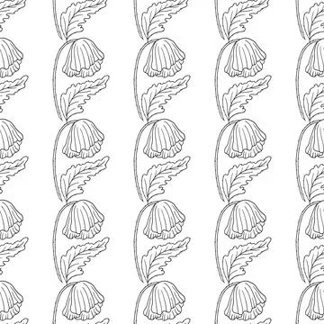 Pattern for textile or kitchen in hand draw style. Monochrome pattern Illustrazione stock