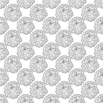 Pattern for textile or kitchen in hand draw style. Monochrome pattern 스톡 일러스트