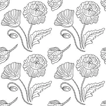Pattern for textile or kitchen in hand draw style. Monochrome pattern Illustrazione stock