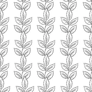 Pattern for textile or kitchen in hand draw style. Monochrome pattern Stock Illustration