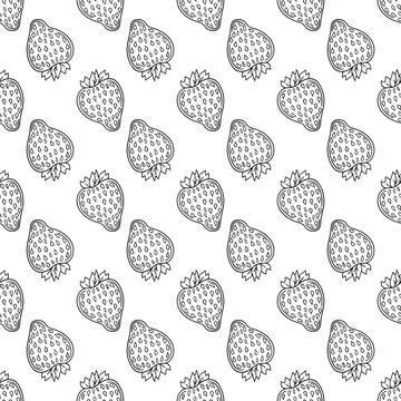 Pattern for textile or kitchen in hand draw style. Monochrome pattern Stock Illustration