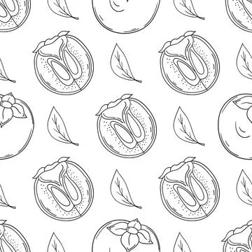 Pattern for textile or kitchen in hand draw style. Monochrome pattern Stock Illustration