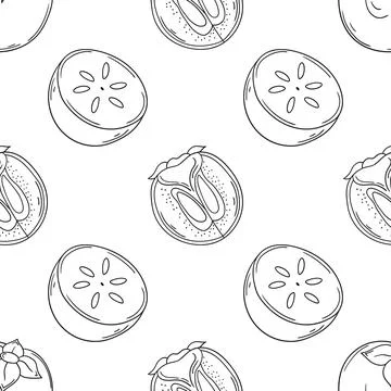 Pattern for textile or kitchen in hand draw style. Monochrome pattern Stock Illustration