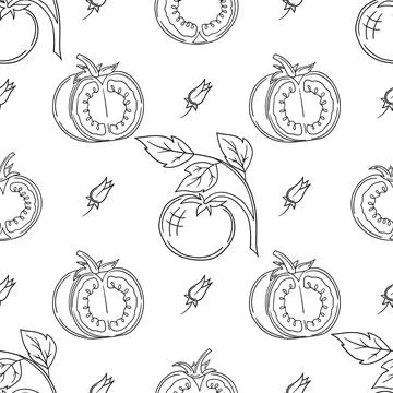 Pattern for textile or kitchen in hand draw style. Monochrome pattern Stock Illustration