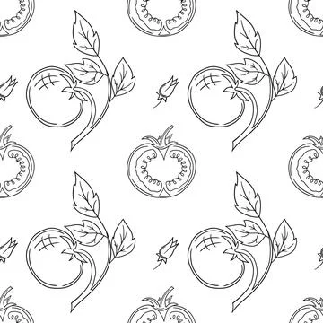 Pattern for textile or kitchen in hand draw style. Monochrome pattern Stock Illustration