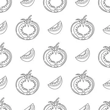 Pattern for textile or kitchen in hand draw style. Monochrome pattern Stock Illustration