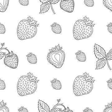 Pattern for textile or kitchen in hand draw style. Monochrome pattern Stock Illustration