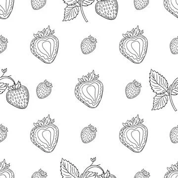 Pattern for textile or kitchen in hand draw style. Monochrome pattern Stock Illustration