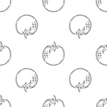 Pattern for textile or kitchen in hand draw style. Monochrome pattern Stock Illustration