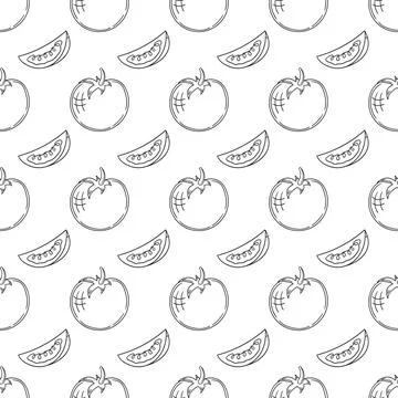 Pattern for textile or kitchen in hand draw style. Monochrome pattern Stock Illustration