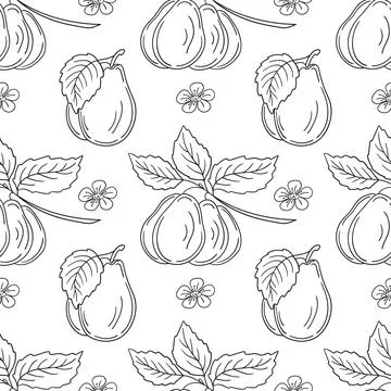 Pattern for textile or kitchen in hand draw style. Monochrome pattern Stock Illustration