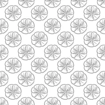 Pattern for textile or kitchen in hand draw style. Monochrome pattern Stock Illustration