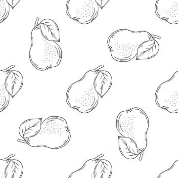 Pattern for textile or kitchen in hand draw style. Monochrome pattern Stock Illustration