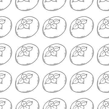 Pattern for textile or kitchen in hand draw style. Monochrome pattern 스톡 일러스트