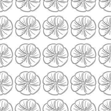 Pattern for textile or kitchen in hand draw style. Monochrome pattern Stock Illustration