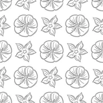 Pattern for textile or kitchen in hand draw style. Monochrome pattern 스톡 일러스트