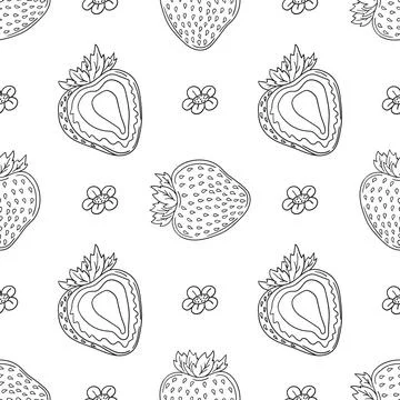 Pattern for textile or kitchen in hand draw style. Monochrome pattern Stock Illustration