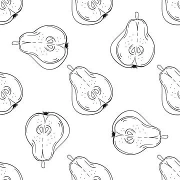 Pattern for textile or kitchen in hand draw style. Monochrome pattern Stock Illustration