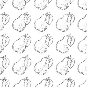 Pattern for textile or kitchen in hand draw style. Monochrome pattern 스톡 일러스트