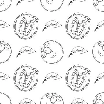 Pattern for textile or kitchen in hand draw style. Monochrome pattern Stock Illustration