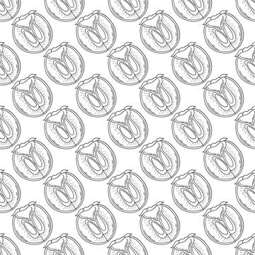 Pattern for textile or kitchen in hand draw style. Monochrome pattern 스톡 일러스트