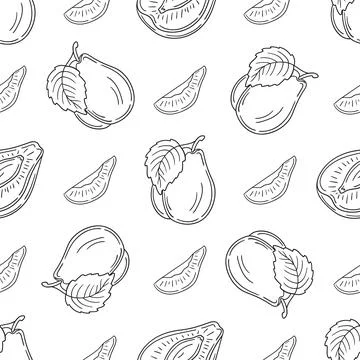 Pattern for textile or kitchen in hand draw style. Monochrome pattern Stock Illustration