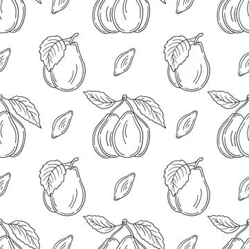 Pattern for textile or kitchen in hand draw style. Monochrome pattern Stock Illustration