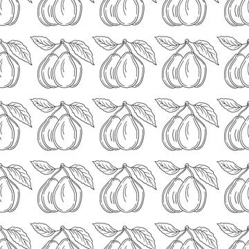 Pattern for textile or kitchen in hand draw style. Monochrome pattern イラスト素材