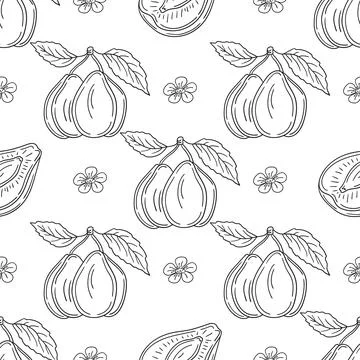 Pattern for textile or kitchen in hand draw style. Monochrome pattern Stock Illustration