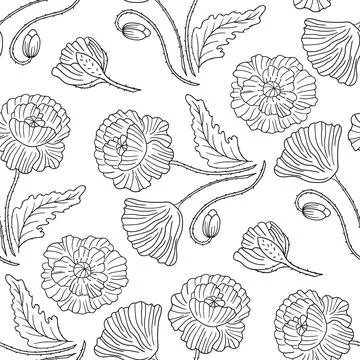 Pattern for textile or kitchen in hand draw style. Monochrome pattern Illustrazione stock