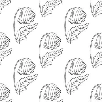 Pattern for textile or kitchen in hand draw style. Monochrome pattern Stock Illustration